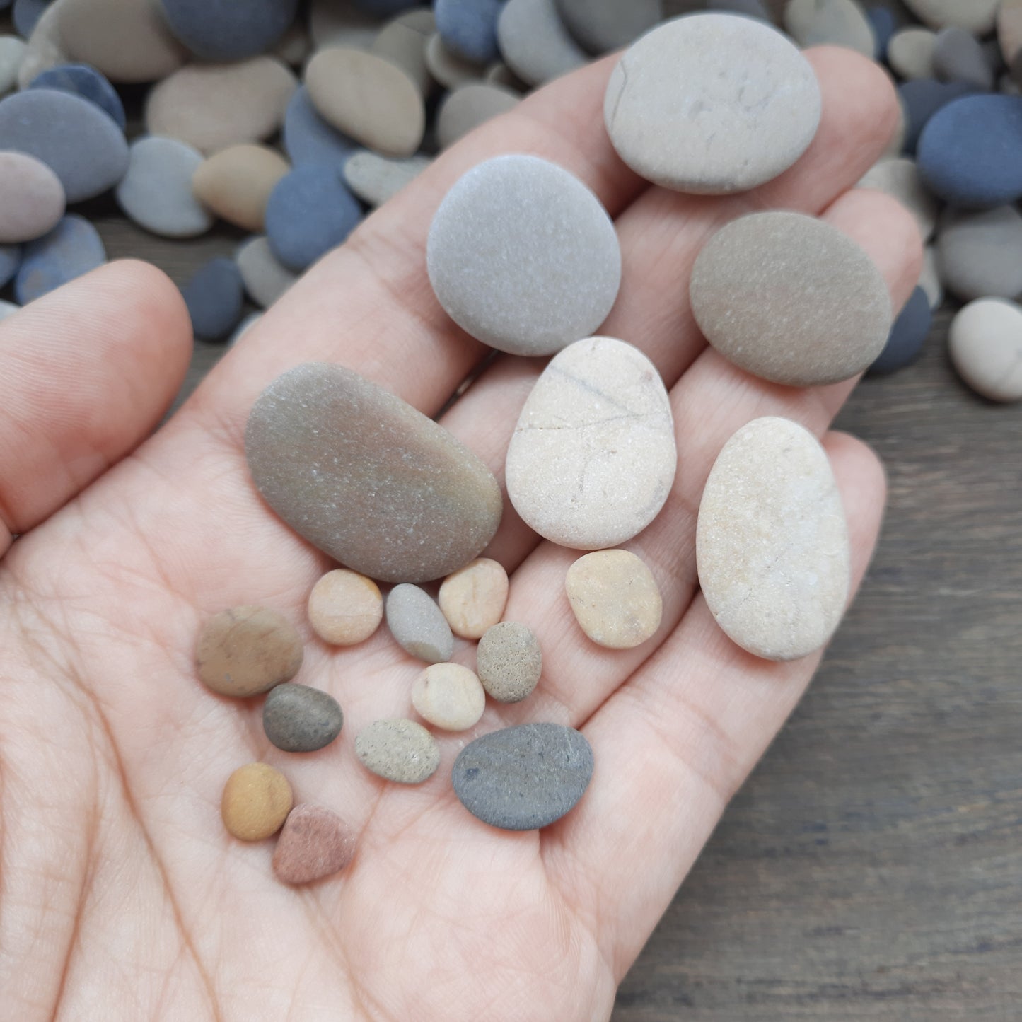 Small & Tiny Beach Pebbles: Flat Colorful Craft Stones - 200/300 pieces (Copy)