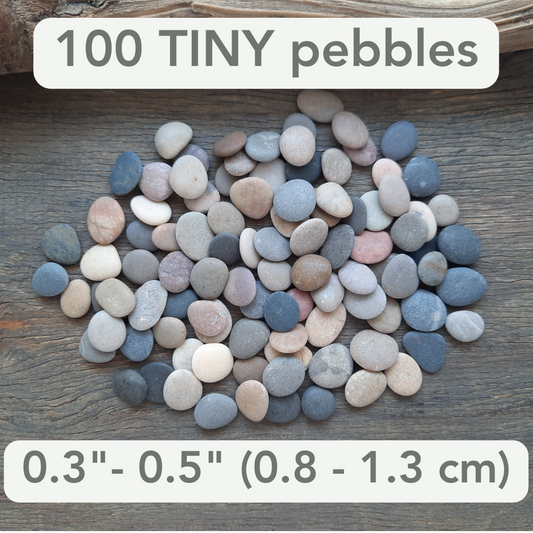 Tiny Beach Pebbles: Flat Colorful Craft Stones - 100/200/300