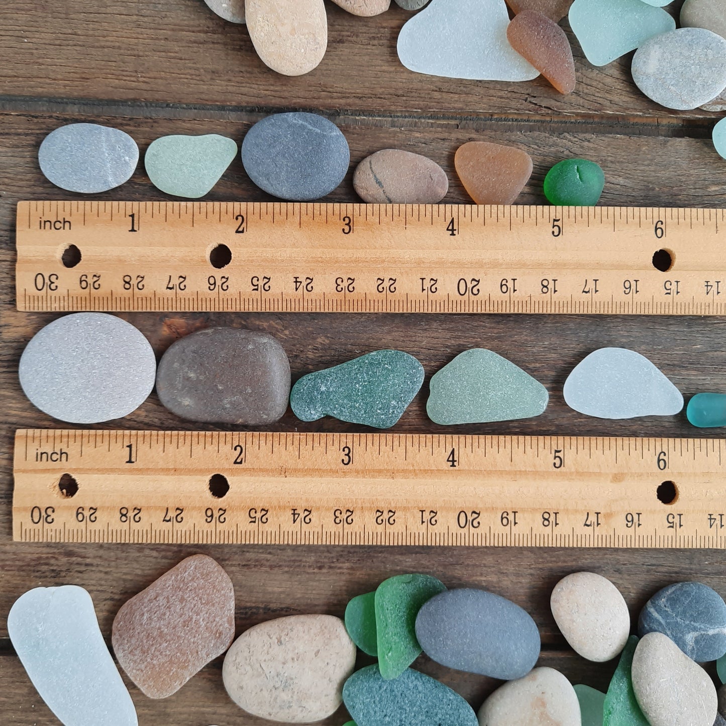 Bulk of 100 Beach Pebbles & Sea Glass