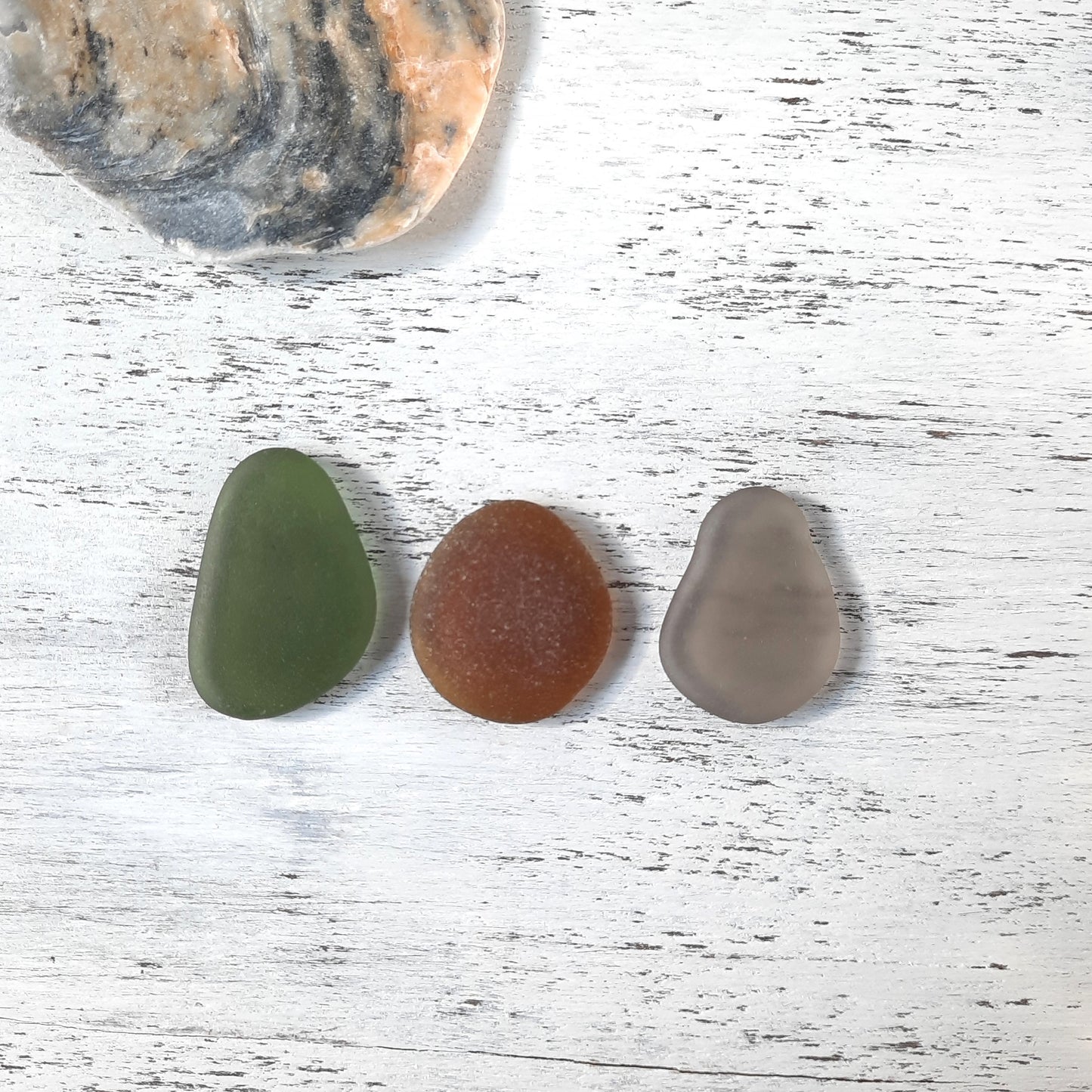 Sea Glass Pendant Set -3 pieces