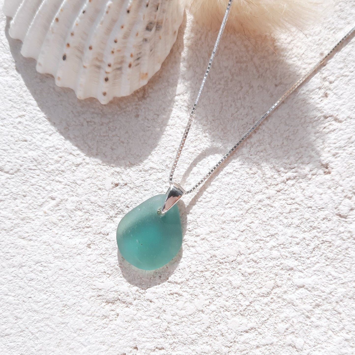 Gargantilla de Cristal de Mar Verde Azulado