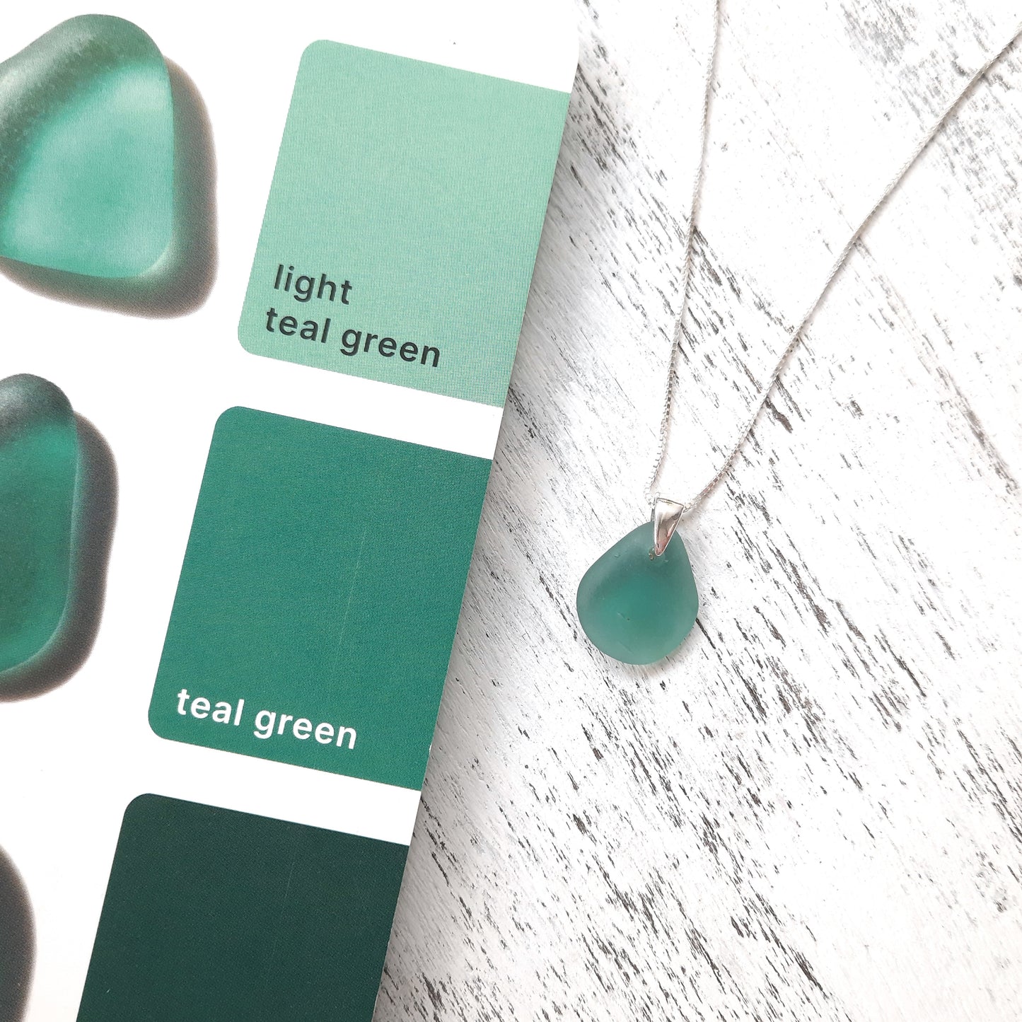 Gargantilla de Cristal de Mar Verde Azulado