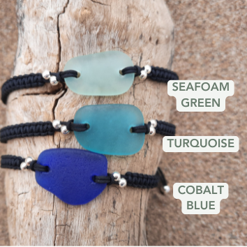 Sea Glass Macrame Bracelet