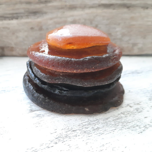 Sea Glass Brown Bottle Bottoms - 5 pieces