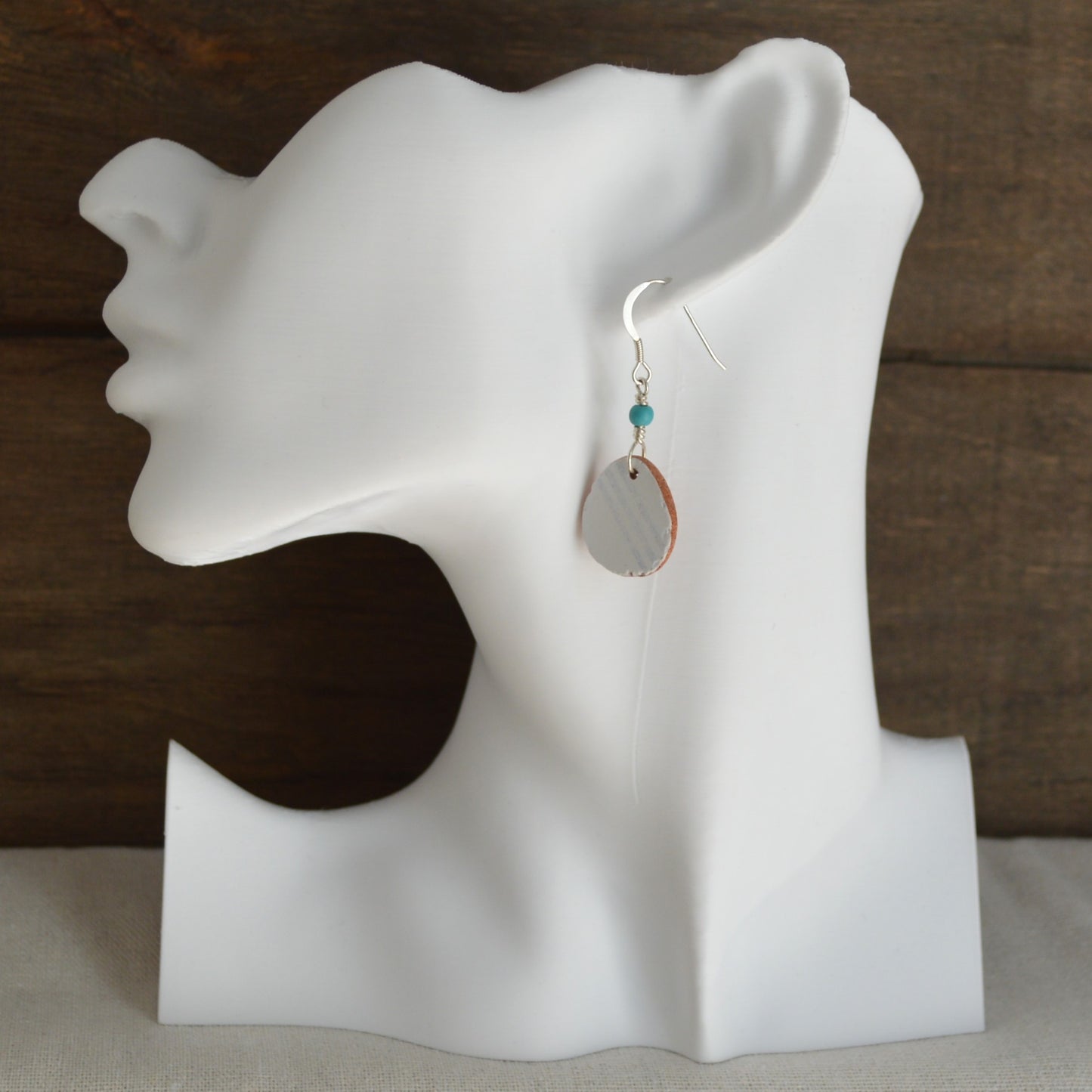 Mismatch Sea Glass & Pottery Boho Earrings