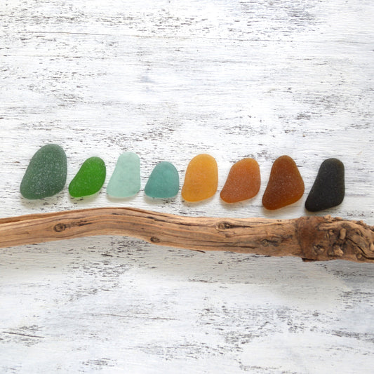 Bird Shaped Sea Glass - 8 pieces