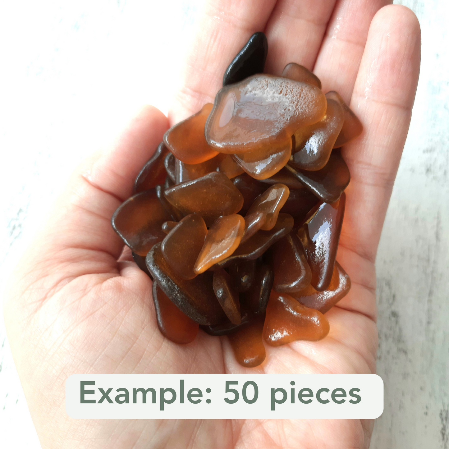 Bulk Brown Tiny/Small Genuine Sea Glass - Craft Quality