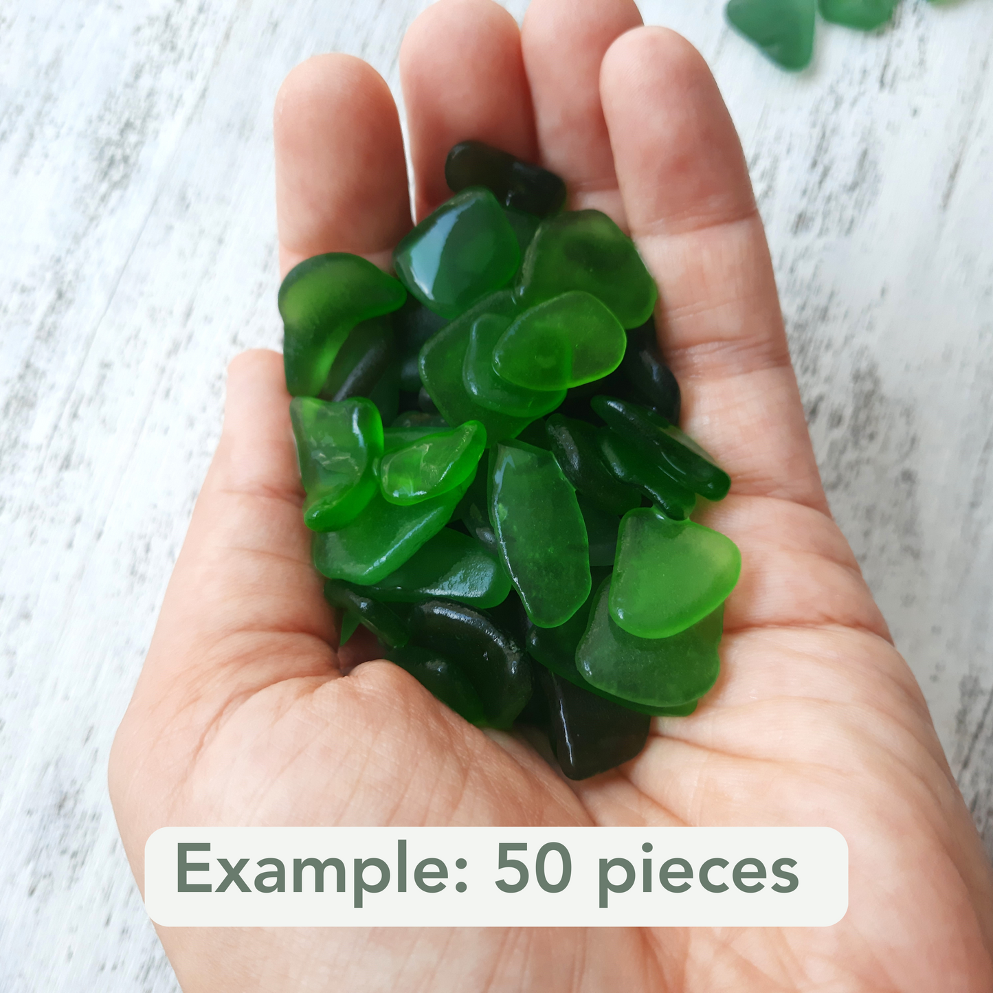 Bulk Green Tiny/Small Genuine Sea Glass - Craft Quality