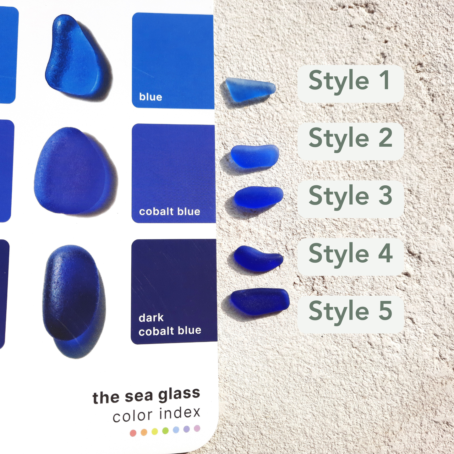 Cobalt Blue Minimalist Sea Glass Necklace