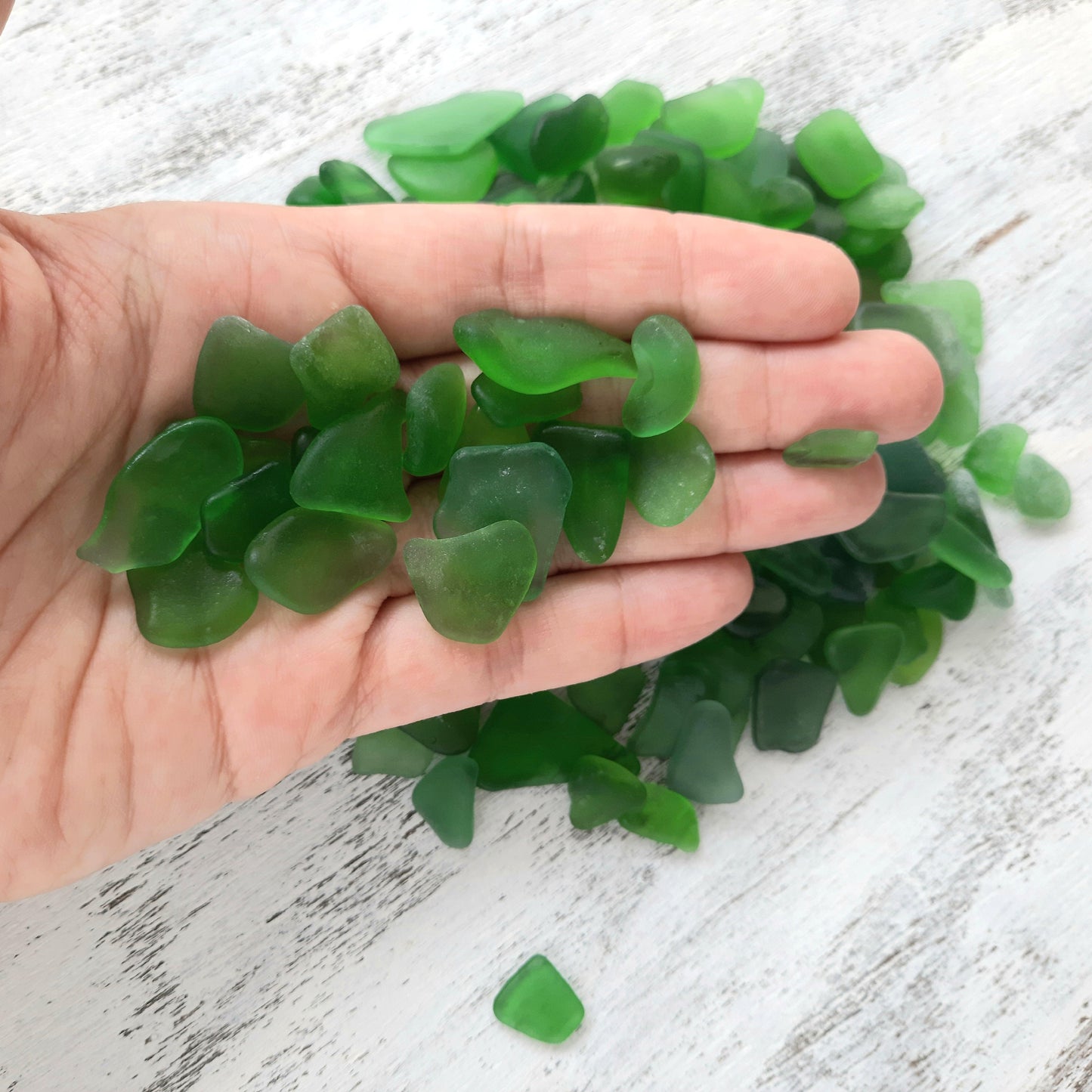 Bulk Green Tiny/Small Genuine Sea Glass - Craft Quality