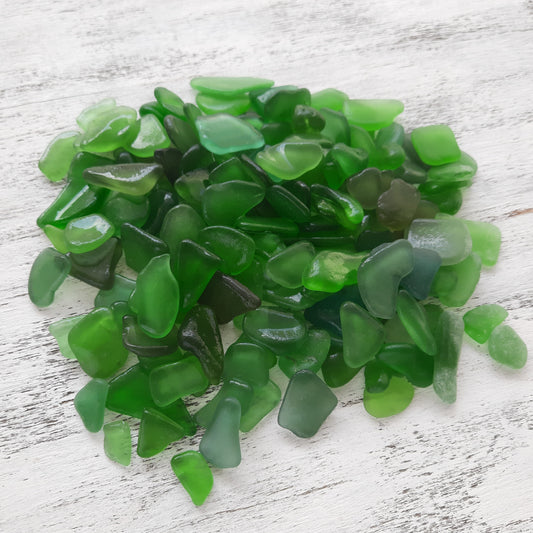 Bulk Green Tiny/Small Genuine Sea Glass - Craft Quality