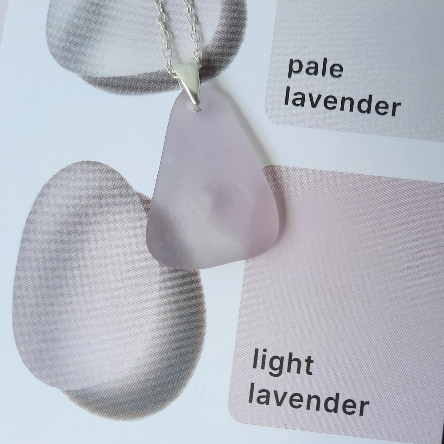 Lavender Sea Glass Pendant Necklace