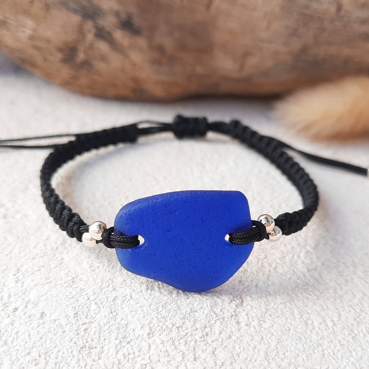 Sea Glass Macrame Bracelet